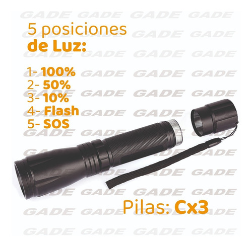 Imagen 6 de 9 de Linterna Táctica 2000 Lúm. Jieli - Zoom - Led Cree Xmlt6 10w