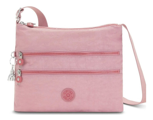 Kipling Bolsa Crossbody Grande Alvar. 100% Original Color Lavender Blush