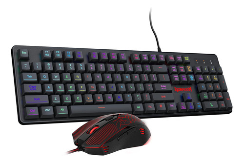 Redragon S107 Combo Teclado Y Mouse Juegos Con Cable, Con Pc