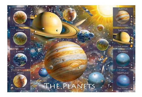 Planetas Por Nombre Lunas 100 Xxl Rompecabezas Ravensburger