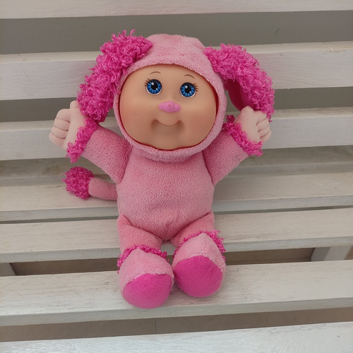 Cabbage Patch Kids Cuties Perro French Pool Pony Barbie Rosa (Usado)