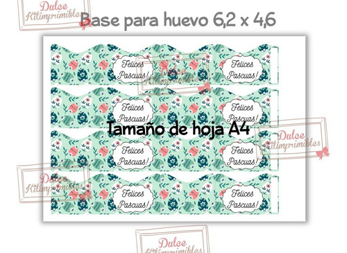 Kit Imprimible Pascua Felices Pascuas Base Huevo Bolsita 14