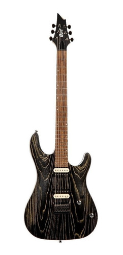 Imagen 1 de 4 de Guitarra eléctrica Cort KX Series KX300 Etched de caoba black gold engraved con diapasón de granadillo brasileño