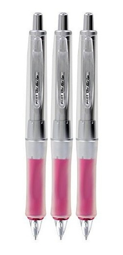 Boli Dr. Grip, Punta Media, Tinta Negra (pack 3, Rosa)