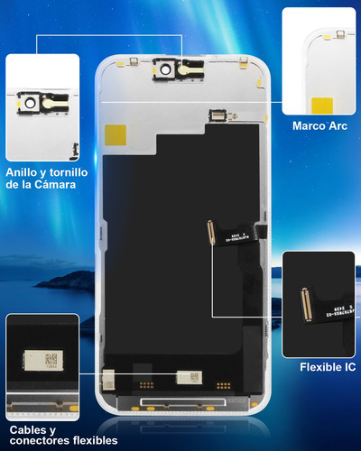 Pantalla Oled Suave Srjtek Para iPhone 15 Pro Max A2849