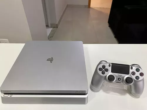 Ps4 Slim 500gb Prata Seminovo + 2 Jogos Garantia E Nota