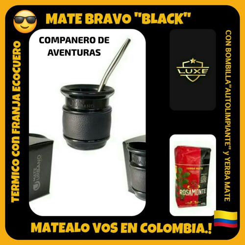 Set Matero!mate Bravo Black -bombilla S - Kg a $159