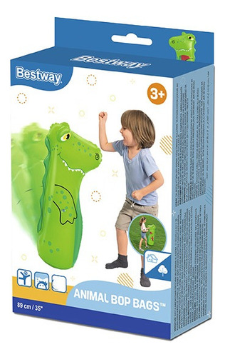 Costal De Box Inflable Punching Bag Infantil Animales 3 Color Celeste