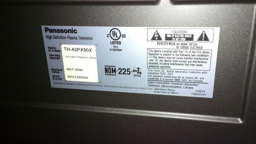 Imagen 5 de 6 de Panasonic - Tv Plasma 42 & Bluray - 100% Impecables