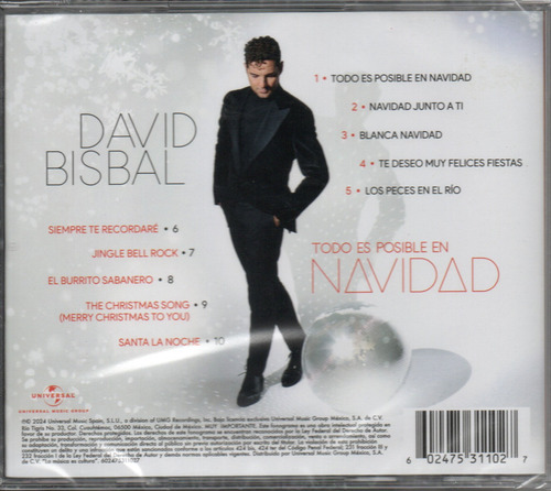 David Bisbal Todo Es Posible En Navidad Cd - Juanes Shakira