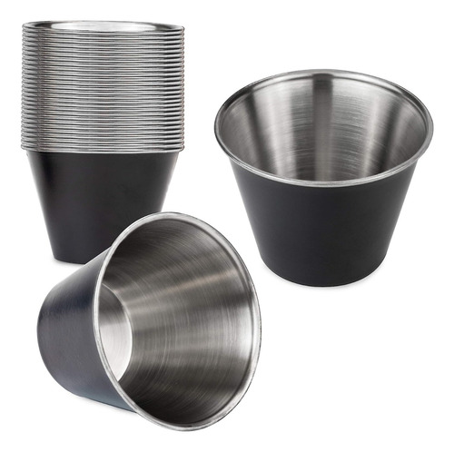 12 Salseras Ramekin Acero Inox 2.5oz Restaurante Bar Menaje