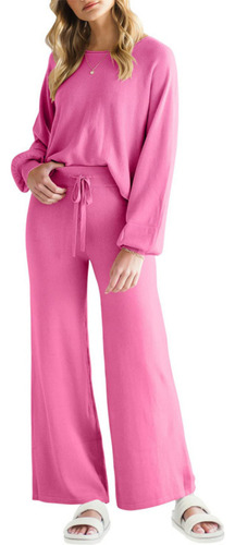 Tops De 2 Piezas Para Mujer Pantalones Anchos, Ropa El Hogar