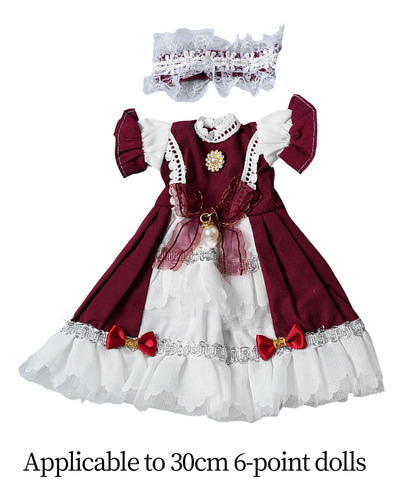 5 Vestido De Princesa Para Muñeca, Haz Tus Propias Rojo