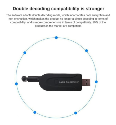 Usb Bluetooth Auditivo Transmissor Adaptador 3,5 Milímetros