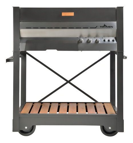 Parrilla Tromen A Gas Malbec Con Ruedas