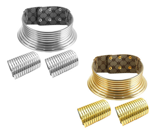 Conjunto De Joyas Africanas, Collar De Cuello Largo, Brazale
