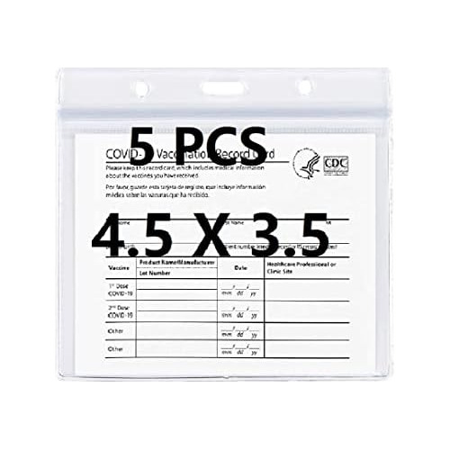 5 Sets 4.5 X 3.5 Cdc Vaccine Cards Holder Suit For 4×3...