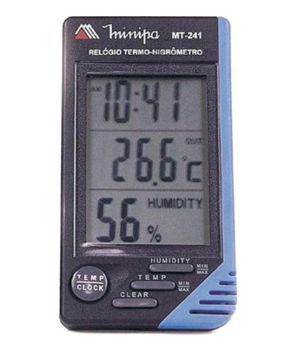 Relógio Termo-higrômetro Mt-241 Minipa