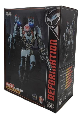 Boneco Transformers Nitro Zeus Ares Black Mamba Deformation