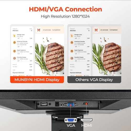 Monitor Pos Com Tela Sensível Ao Toque Munbyn De 19 Polegad