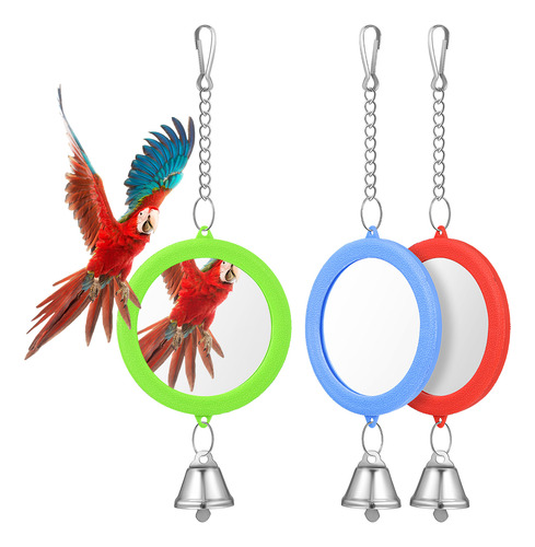 Jaula Para Pájaros Cockatiel Bird Toys Con Espejo De Doble C
