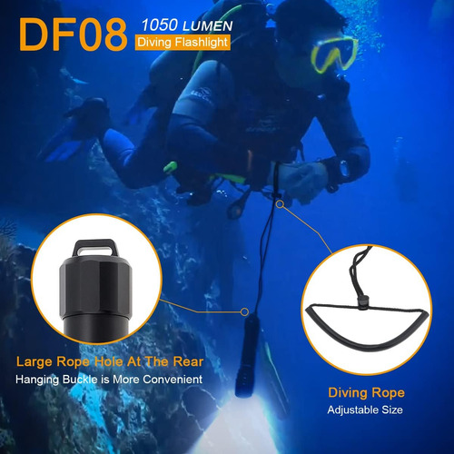 Linterna De Buceo Led Xm-l2 De 1000 Lúmenes Impermeable Hast
