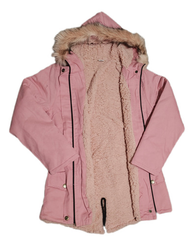 Parka Niña Gabardina Con Corderito