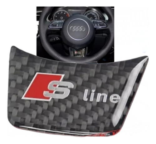 Embellecedor De Volante Audi Sline ,fibra De Carbono