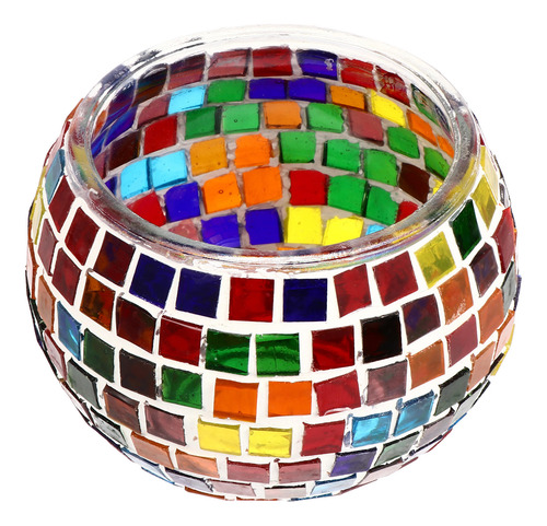 Soporte Moderno Para Uso Doméstico Con Portavelas De Cristal