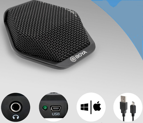 Microfone Boya BY-MC2 condensador cardioide preto