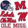 Pegatina Ole Miss U M De La Universidad De Mississippi Rebel