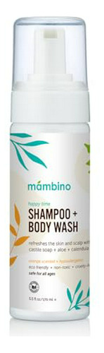 Champú Y Gel Corporal Feliz Mambino Orgánicos 5.5 Oz