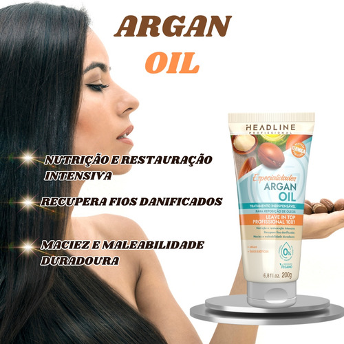 Leave In Profissional 10x1 Argan Oil Headline 200g