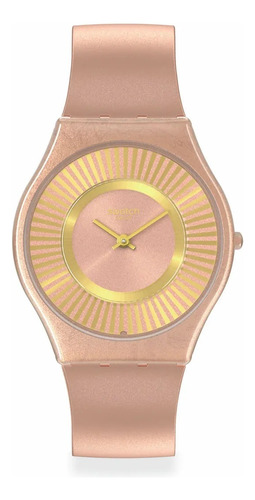 Reloj Swatch Tawny Radiance Ss08c102 Mujer Silicona Beige 