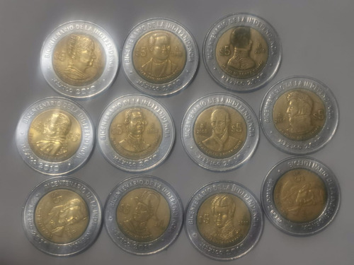 Colección Monedas $5  Conmemorativa Independencia De México