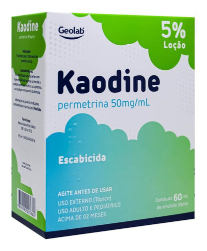Kit 2 Kaodine Permetrina Loção 1% 60ml Geolab