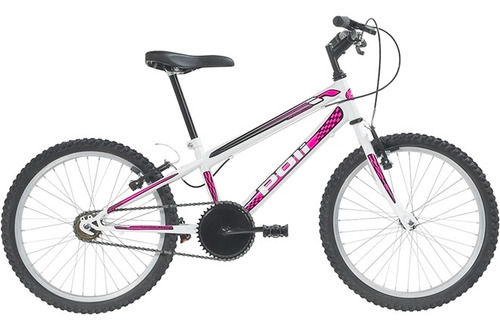 Bicicleta Feminina Aro 20 Monomarcha Branco 7138 Polimet
