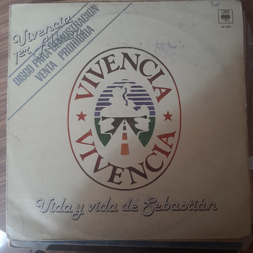 Vinilo Vivencia 1er Album Vida Y Vida De Sebastian Promo Rn2