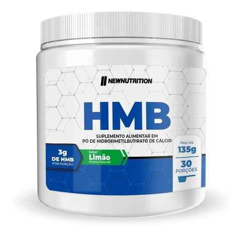 Suplemento Em Pó Newnutrition Hmb 3000mg Sabor Limão