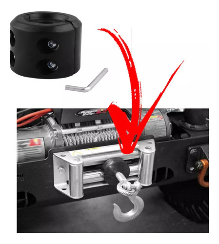 Trava Cabo Borracha Bipartida P/ Gancho Guincho Eléctrico