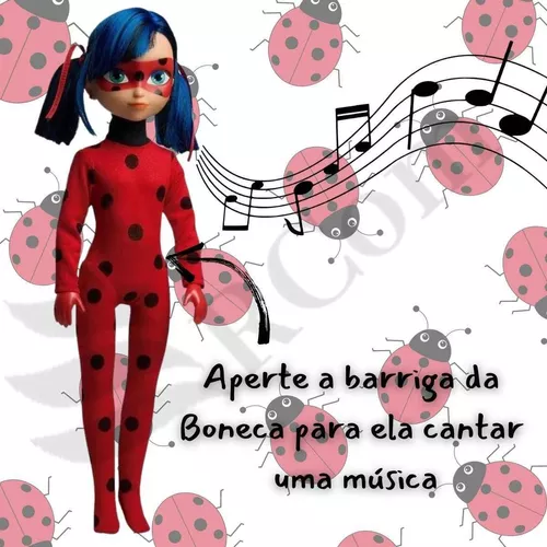 Kit Miraculous - Boneca Ladybug 45cm Musical + Maquiagem