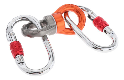 Rotation Device 1 Ring 2 Carabiners Black Orange