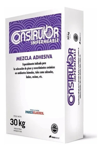 Pegamento Construkor Impermeable De Klaukol 30 Kg Ceramica -