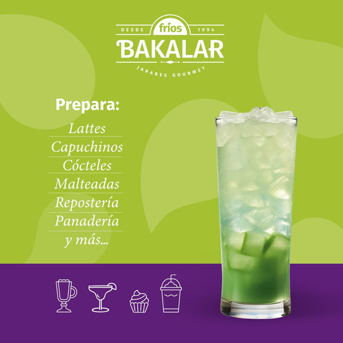 Jarabe Manzana Verde Fríos Bakalar 750ml