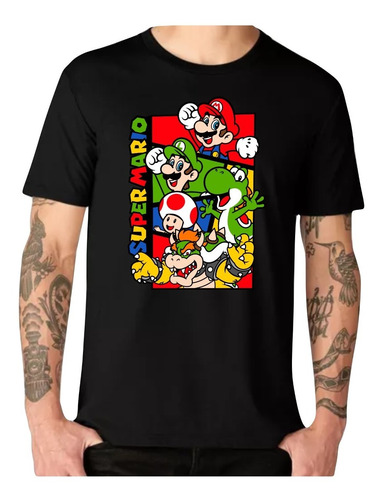 Playera Super Mario Bros -mario- Bowser-peach