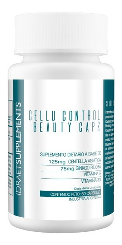 Imagen 1 de 3 de Cellu Control Capsulas Anti Celulitis Vit C Centella Idraet