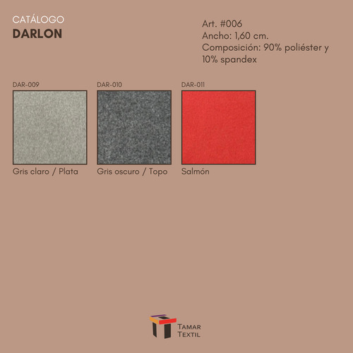 Tela - Darlon - Venta X Metro Negro Liso
