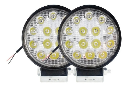 Par Farol De Milha Led 42w 12v A 80v 6000k Carros Caminhões