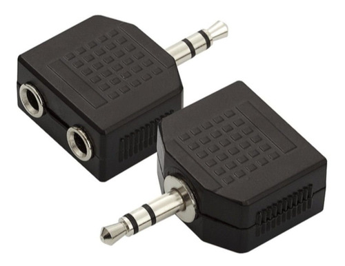 Adaptador Dois Fones Auxiliar P2 Macho + 2x P2 Fêmea Le-5507