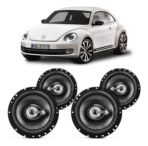 Auto Falante Vw Fusca 2013 A 2016 Bravox 240w Rms 4 Portas